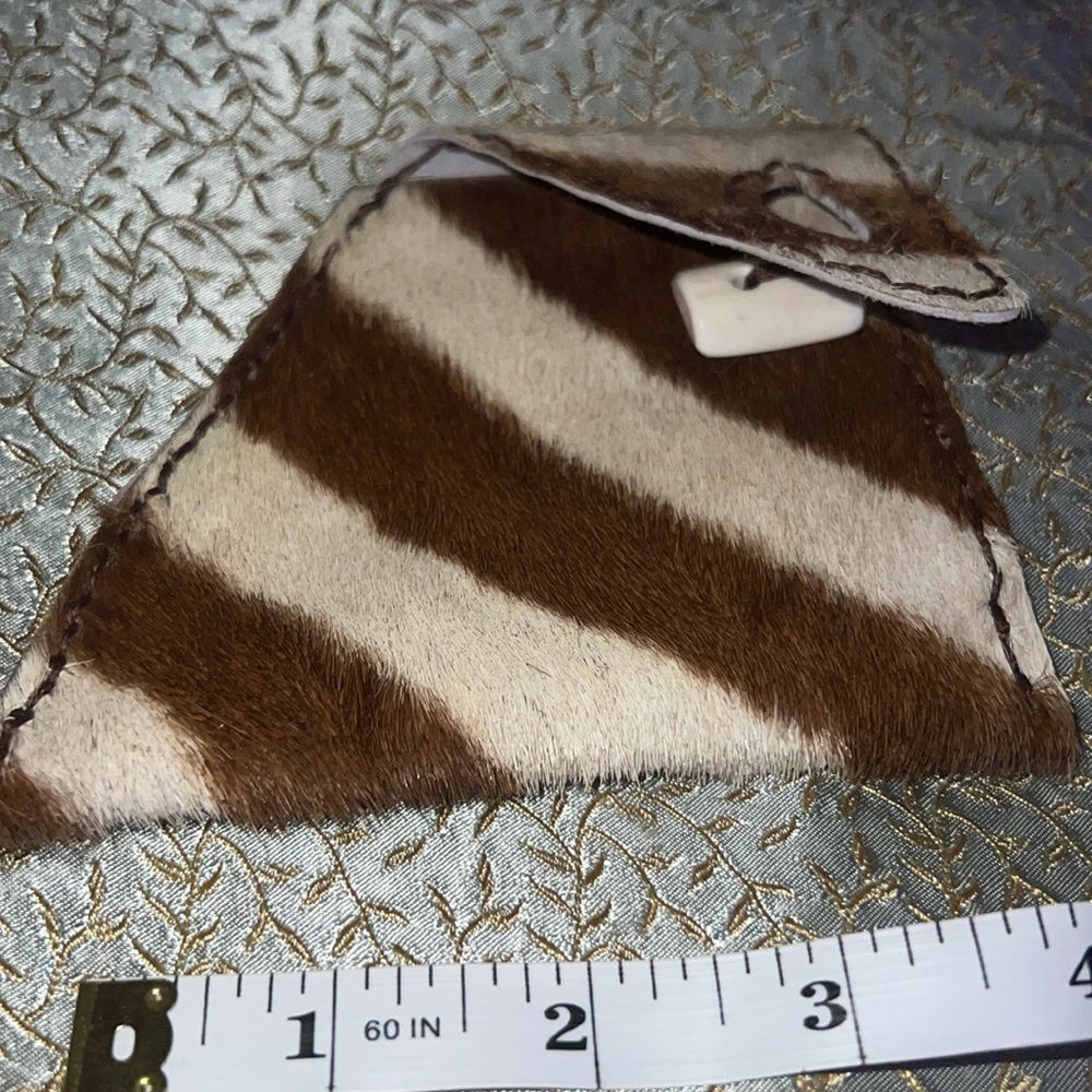 Vintage handmade real zebra skin coin purse - Picture 4 of 4